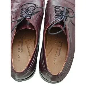 Johnston and Murphy Mens 11.5M Burgundy Leather Lace Wingtip Dress Shoes Oxford Johnston & Murphy Limited Vintage Mens Size 10 C Burgundy  main image 2